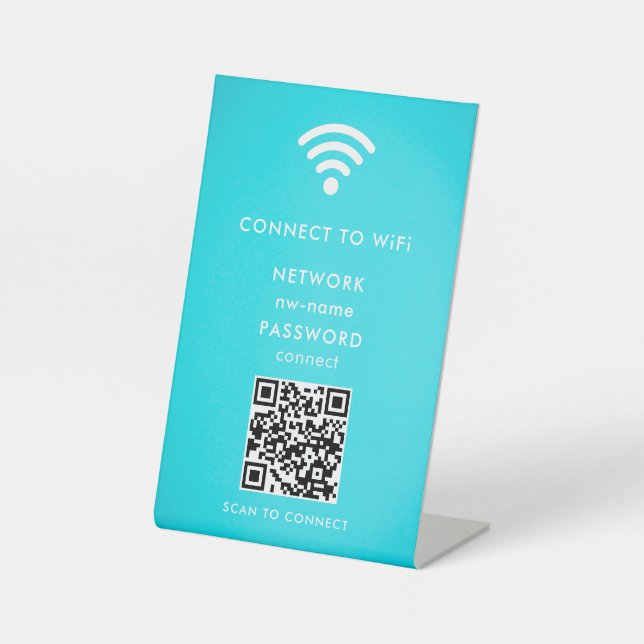 WiFi Network Scan QR Code to Connect the Internet Pedestal Sign (Front)