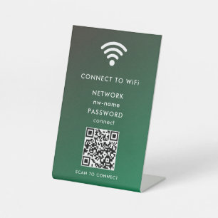 WiFi Network Scan QR Code to Connect the Internet Pedestal Sign