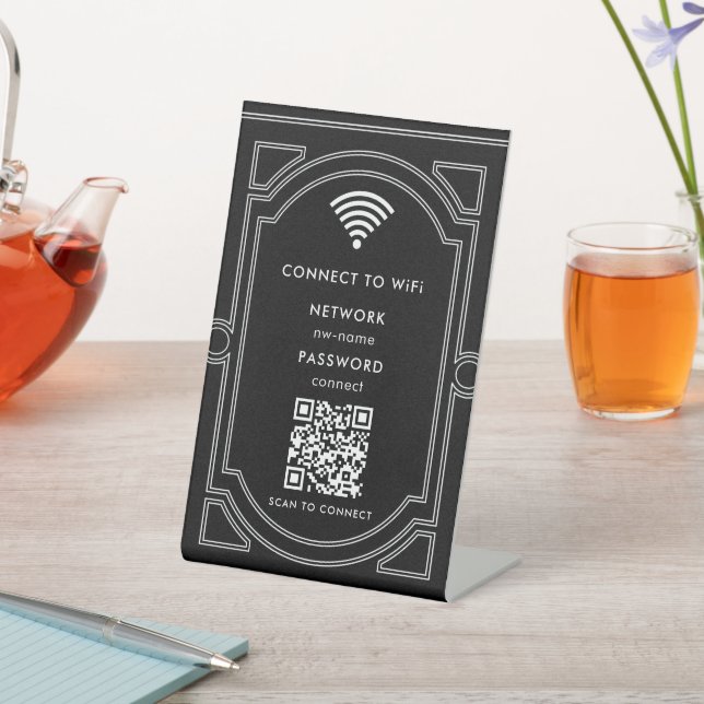 WiFi Network | Scan QR Code to Connect to Internet Pedestal Sign (In SItu)