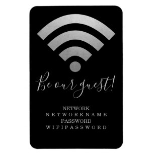Wifi Password and Network Personalised Magnet