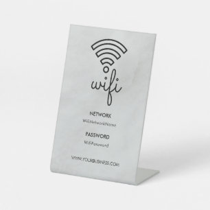 Wifi Password and Network Personalised Pedestal Sign