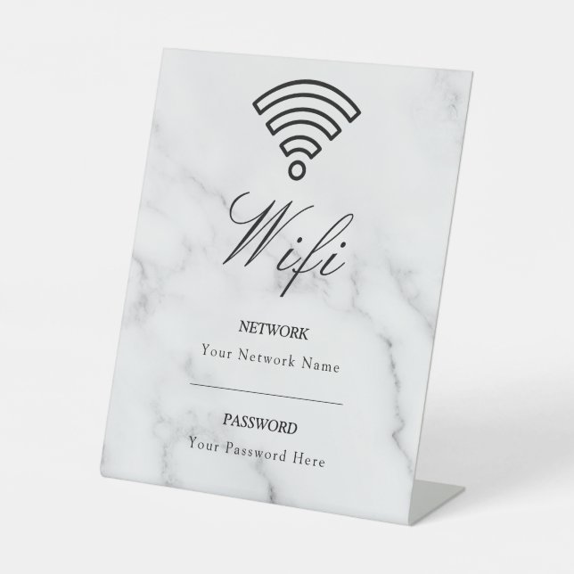 Wifi Password and Network Personalised Pedestal Sign (Front)
