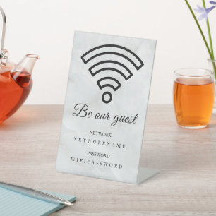 Wifi Password and Network Personalised Pedestal Sign