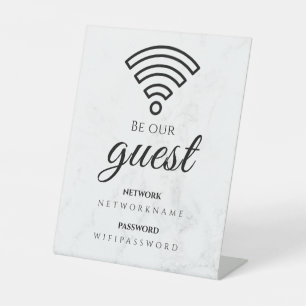 Wifi Password and Network Personalised Pedestal Sign