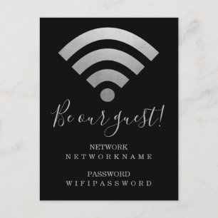Wifi Password and Network Personalised Postcard