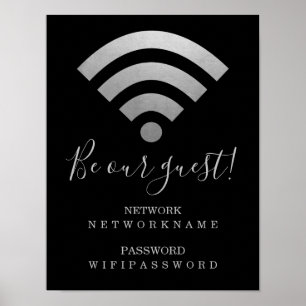 Wifi Password and Network Personalised Poster