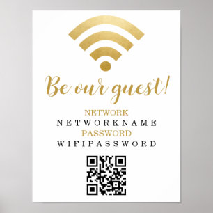 Wifi Password and Network Personalised Poster