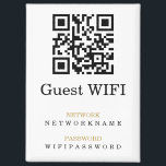 Wifi Password and Network Personalised QR Code Magnet<br><div class="desc">Wifi Password and Network Personalised magnetic from Ricaso - add your own personalised QR Code,  network and wi-fi details - ideal for home,  work,  or business use</div>