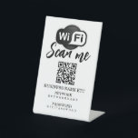 Wifi Password and Network Personalised QR Code Pedestal Sign<br><div class="desc">Wifi Password and Network Personalised pedestal sign from Ricaso - add your own personalised QR Code,  network and wi-fi details - ideal for home,  work,  or business use</div>