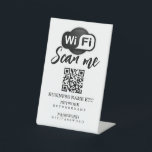 Wifi Password and Network Personalised QR Code Pedestal Sign<br><div class="desc">Wifi Password and Network Personalised pedestal sign from Ricaso - add your own personalised QR Code,  network and wi-fi details - ideal for home,  work,  or business use</div>