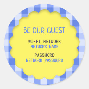 Wifi Password Classic Round Sticker
