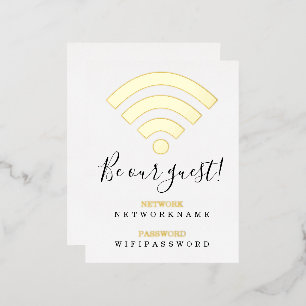 Wifi Password Network Personalised Foil Postcard