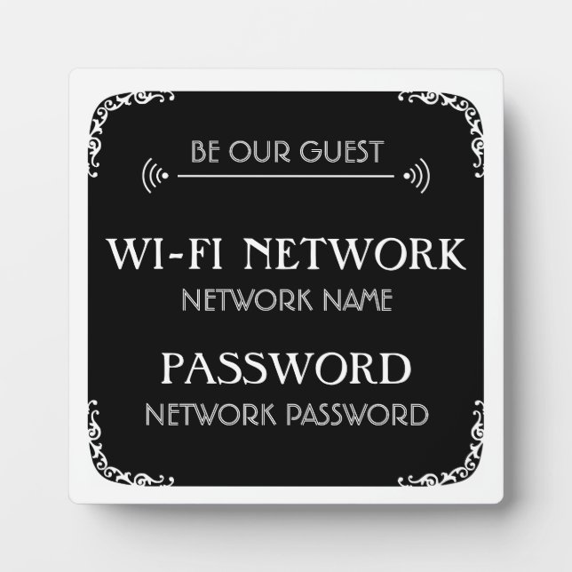 Wifi Password Plaque (Front)