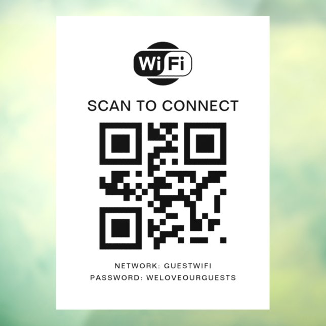 Wifi Password | QR Code Scan to Connect (Sheet 3)