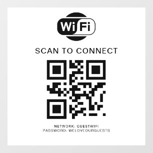 Wifi Password   QR Code Scan to Connect