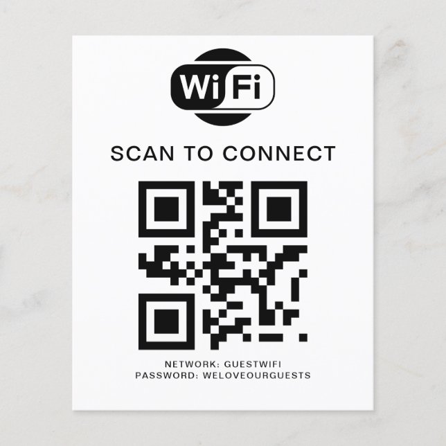 Wifi Password | QR Code Scan to Connect Flyer (Front)