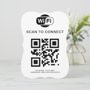 Wifi Password QR Code Scan to Connect Invitation