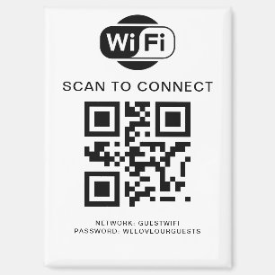 Wifi Password QR Code Scan to Connect Magnet