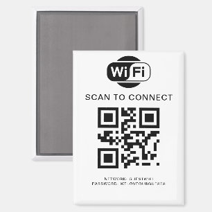 Wifi Password   QR Code Scan to Connect Magnet