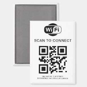 Wifi Password QR Code Scan to Connect Magnet