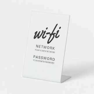 Wifi Password Refrigerator Pedestal Sign