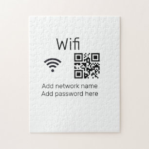 Wifi password sign add Q R code here details here  Jigsaw Puzzle