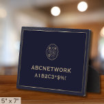 Wifi Password Sign QR Code Plaque<br><div class="desc">Elevate your space with our Wi-Fi Access Sign Plaque. Featuring your uploaded QR code on a rich navy background, this sign combines style and functionality. Classic golden typography displays the network name and password, ensuring seamless connectivity for your guests. With brushed gold and navy textured accents, this plaque adds a...</div>
