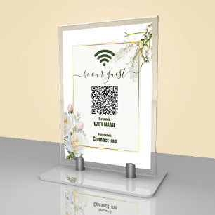 Wifi Password Sign Wedding   Business Table Card
