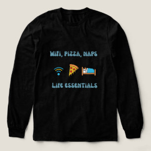 WiFi, Pizza, Naps Life Essentials Long sleeve Tri-Blend Shirt