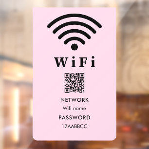 Wifi QR Code Password Scan To Connect Pink