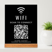 Wifi QR Code Scan To Connect Black