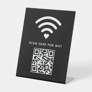 Wifi QR Code Scan to Connect Self Adhesive Pedestal Sign