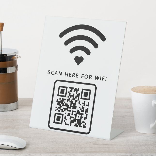 Wifi QR Code Scan to Connect Self Adhesive Pedestal Sign (In SItu)