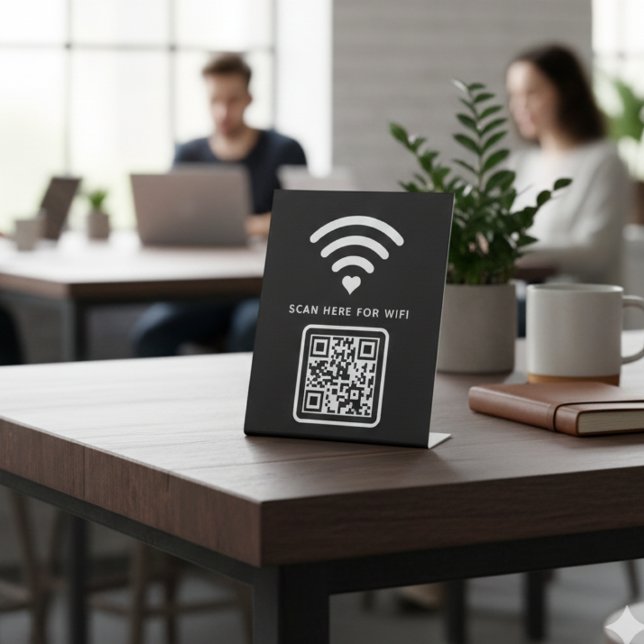 Wifi QR Code Scan to Connect Self Adhesive Pedestal Sign (Creator Uploaded)