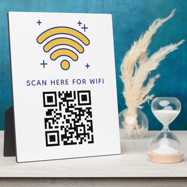 Wifi QR Code Scan to Connect Self Adhesive  Plaque (Side)