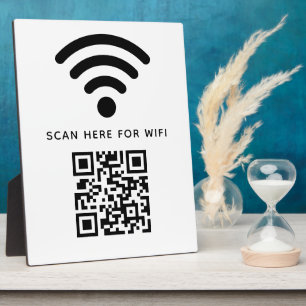 Wifi QR Code Scan to Connect Self Adhesive Plaque