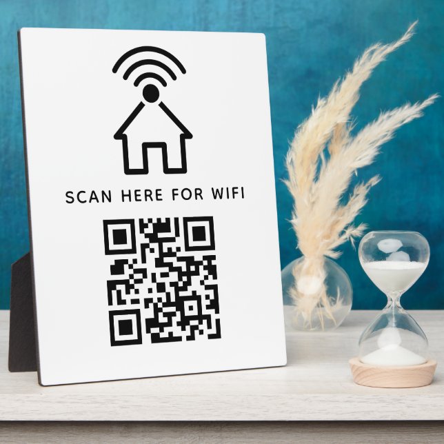 Wifi QR Code Scan to Connect Self Adhesive  Plaque (Side)