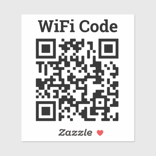 Wifi QR Code Sticker (Sheet)