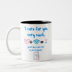 WIFI QUOTE Two-Tone COFFEE MUG