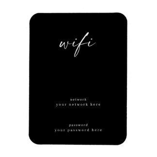 Wifi Sign for Guest Room 4x6 Framable Magnet