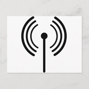 WiFi Signal Design Postcard
