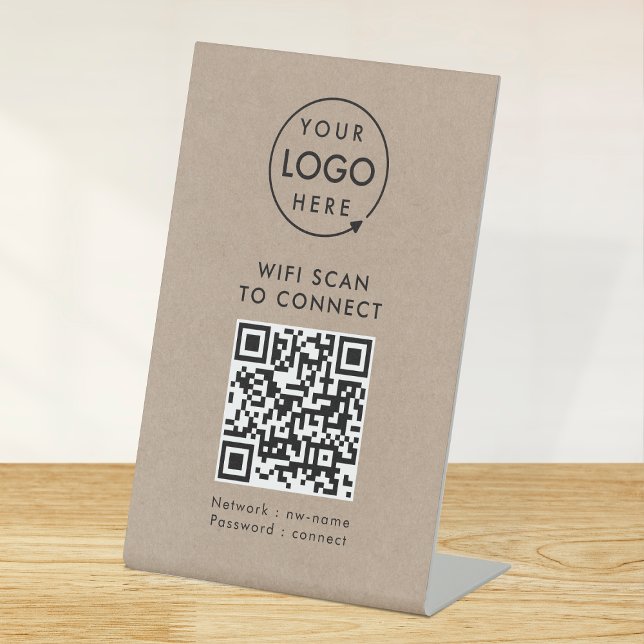  WiFi Tabletop Sign | QR Code Scan to Connect (Creator Uploaded)
