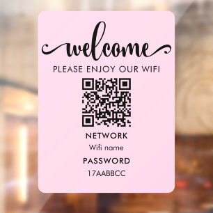  WIFI Welcome QR Code   Please Enjoy Our Wifi Pink