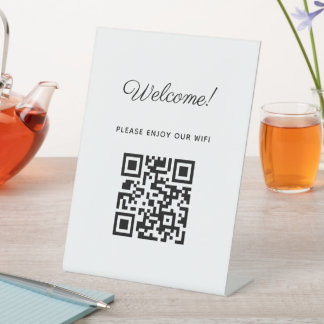 WIFI Welcome Sign with QR Code 