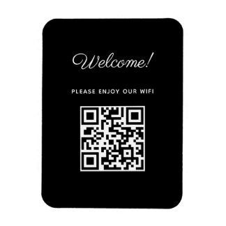 WIFI Welcome Sign with QR Code  Magnet