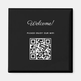 WIFI Welcome Sign with QR Code  Magnet
