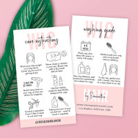 Wig Care Instructions Blush Pink Logo Modern Hair
