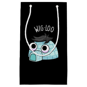 Wig-loo Funny Igloo Pun Dark BG Small Gift Bag