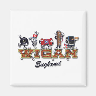 Wigan cartoon characters magnet