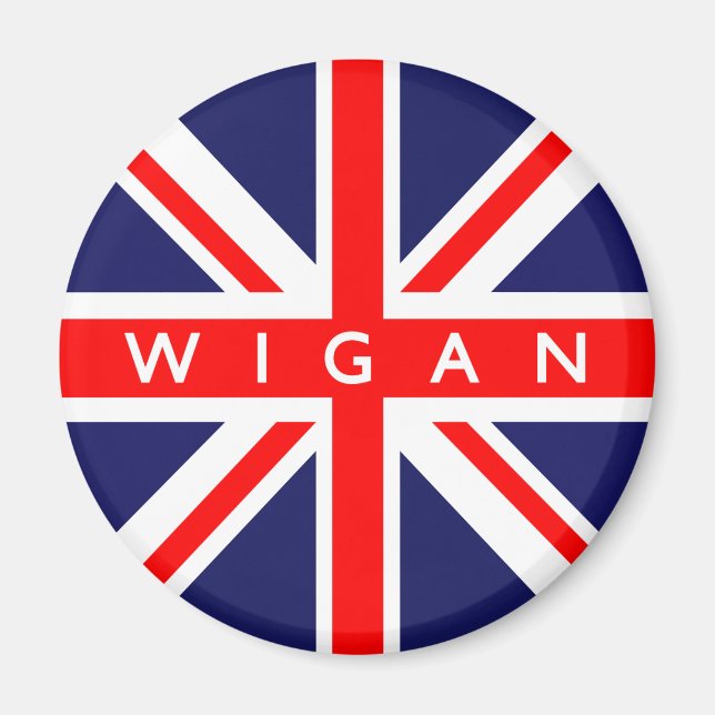 Wigan UK Flag Magnet (Front)
